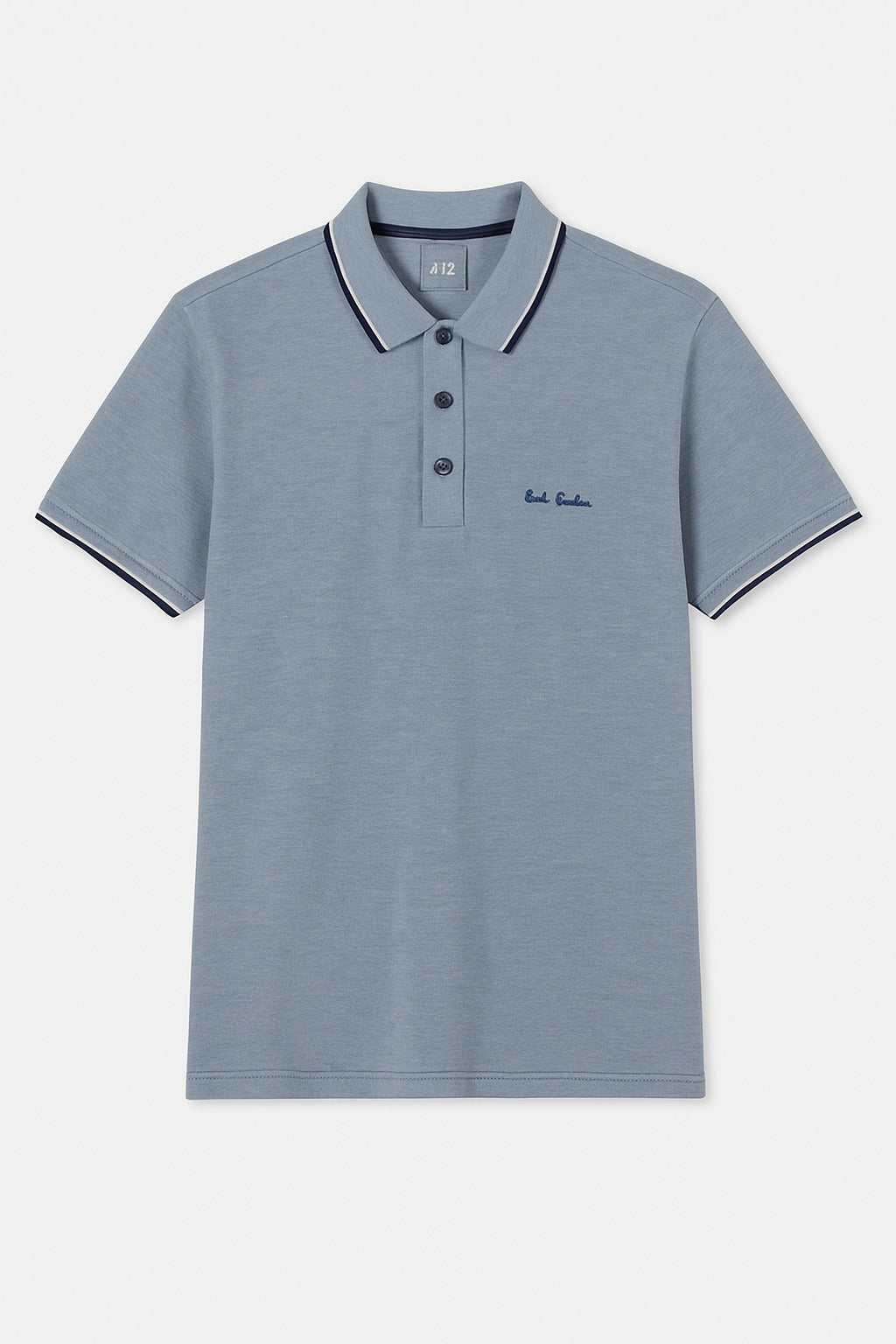 Men’s gray double shade polo Tee