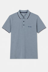 Men’s gray double shade polo Tee