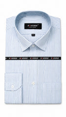 Men’s White Blue Stripe Formal Shirt