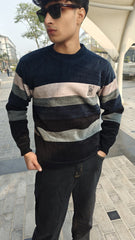 Mens blue green gray lining sweater