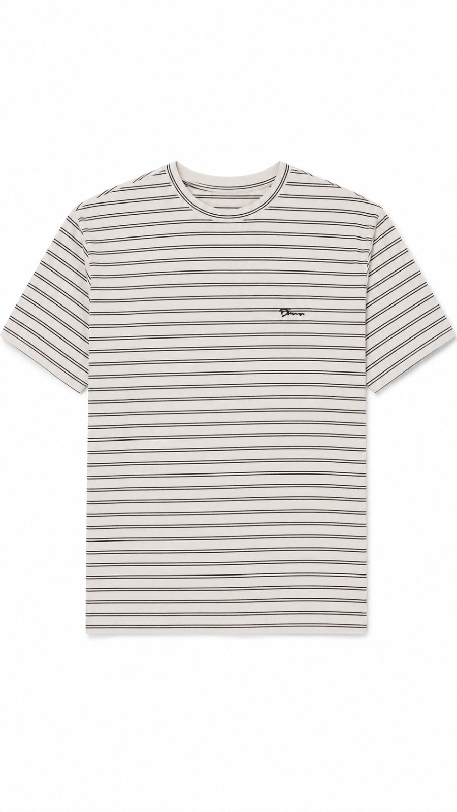Men’s Off-White Double Horizontal Pinstripe Dior Logo T-Shirt