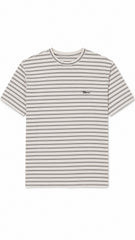 Men’s Off-White Double Horizontal Pinstripe Dior Logo T-Shirt