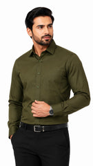 Men’s Olive Green Formal Shirt