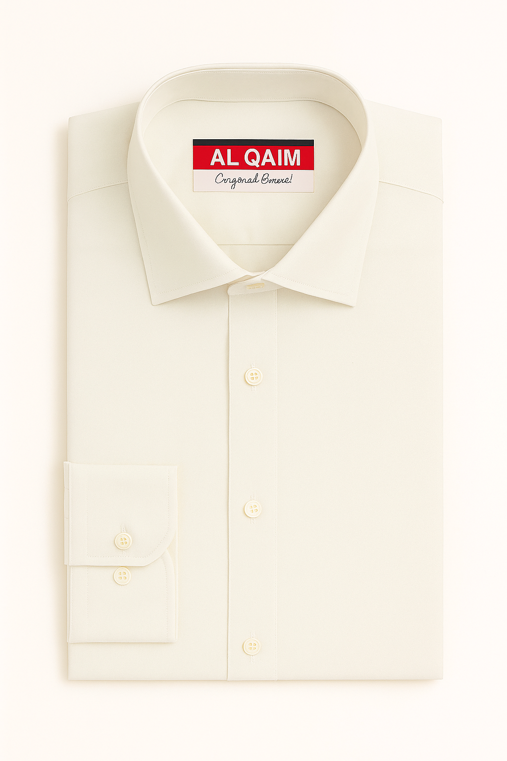 Men off white formal shirt