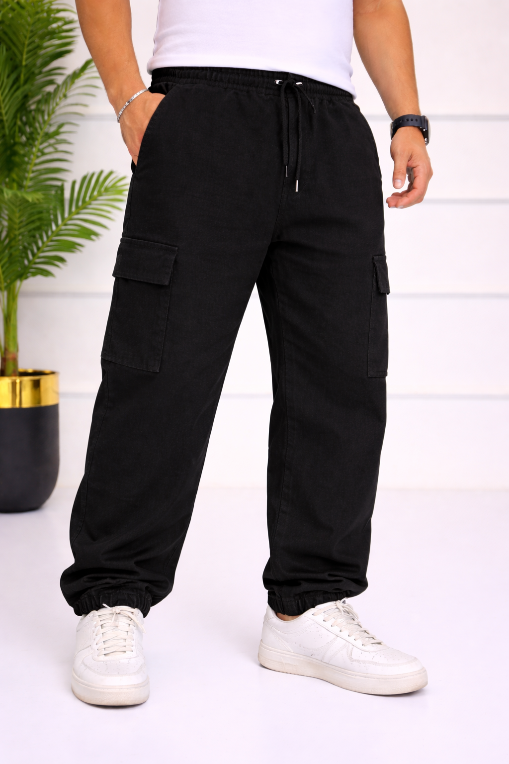 Men’s Black Baggy Fit Denim Jeans