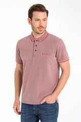 Men’s tea pink double shade polo Tee