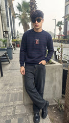 Mens Imported Rabbit Wool Sweater Red Lining