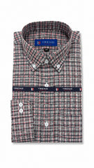 Men’s Grey Red Check Formal Shirt