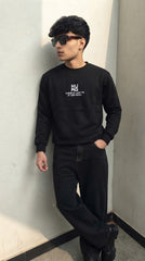 Mens Imported Rabbit Wool Sweater Haug Black