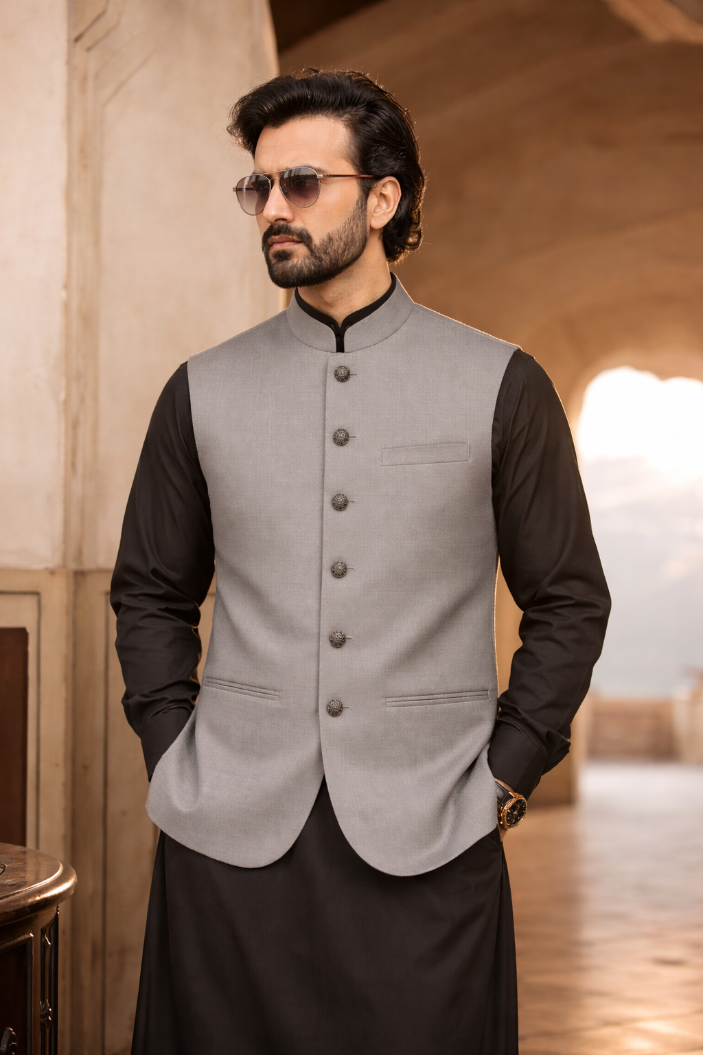 Men’s Light Brown Sutting Waistcoat