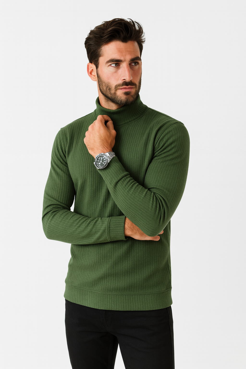 Men’s Olive green high neck