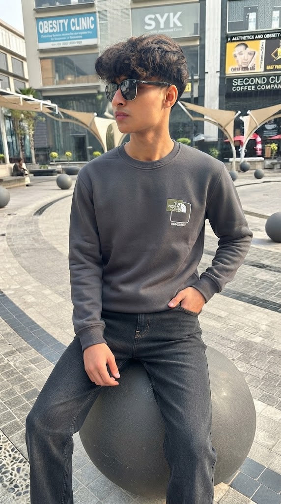 Mens Imported Rabbit Wool Sweater Honggege Gray