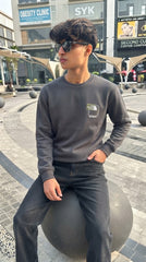 Mens Imported Rabbit Wool Sweater Honggege Gray