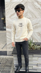 Mens Imported Rabbit Wool Sweater Cream DB