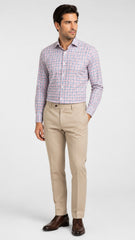 Men’s sky Red Blue Check Formal Shirt