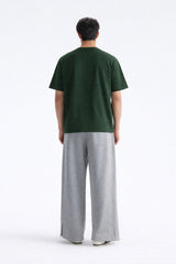 Mens Forest Green Stranger Things Graphic Print Downshoulder T-shirt