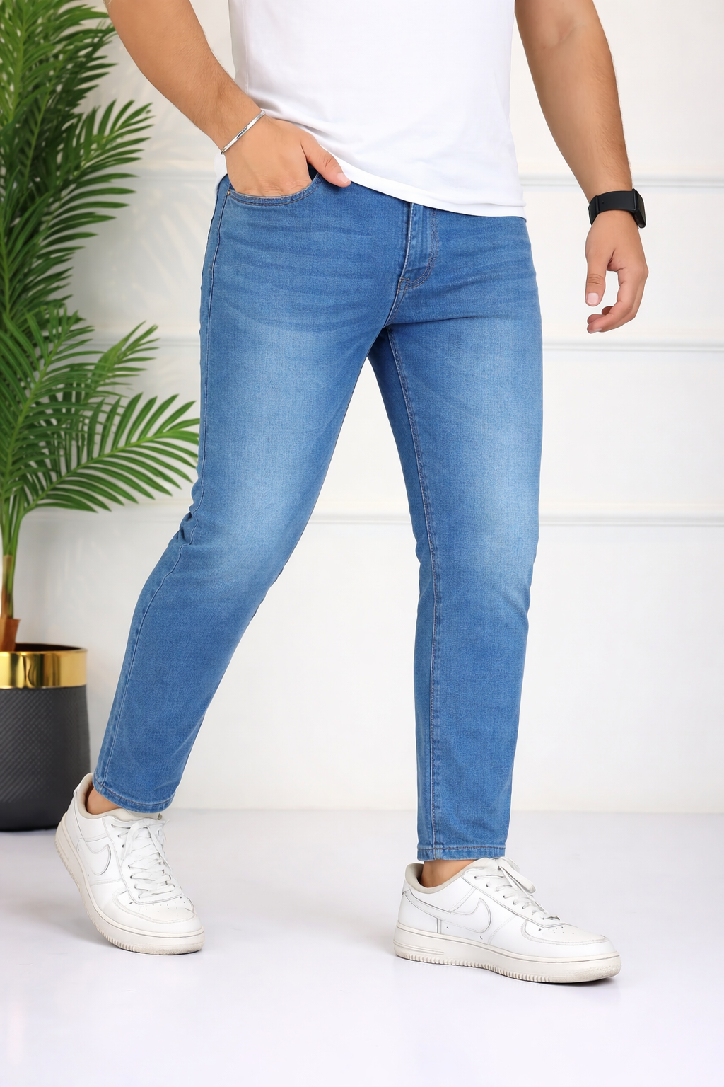Men’s Light Blue Oversized Denim Pant (Last Chance)